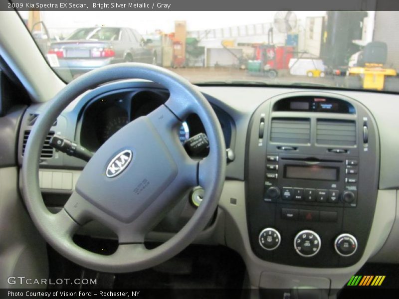 Bright Silver Metallic / Gray 2009 Kia Spectra EX Sedan