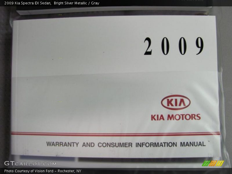 Bright Silver Metallic / Gray 2009 Kia Spectra EX Sedan