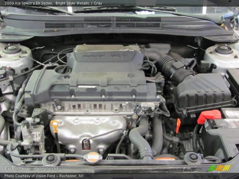Bright Silver Metallic / Gray 2009 Kia Spectra EX Sedan