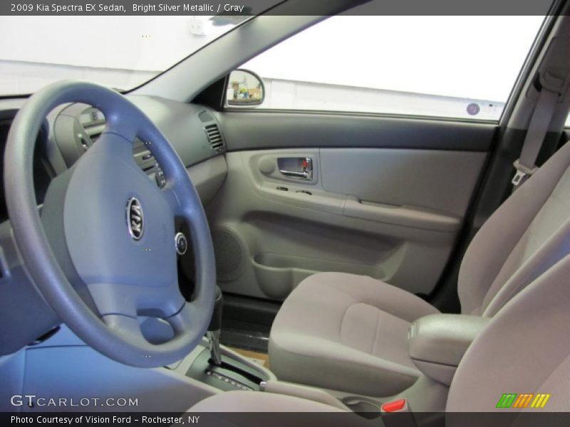 Bright Silver Metallic / Gray 2009 Kia Spectra EX Sedan
