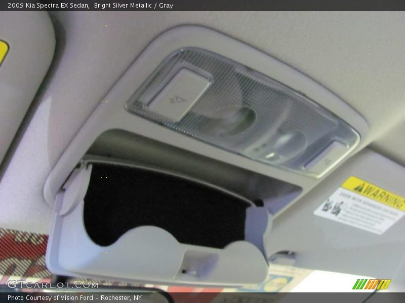 Bright Silver Metallic / Gray 2009 Kia Spectra EX Sedan