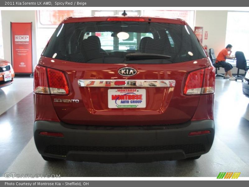 Spicy Red / Beige 2011 Kia Sorento LX AWD