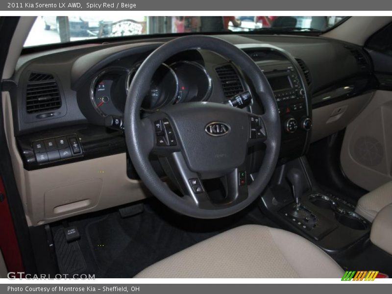 Spicy Red / Beige 2011 Kia Sorento LX AWD
