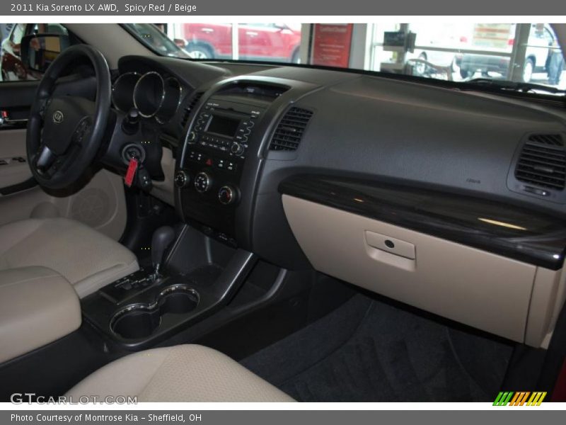 Spicy Red / Beige 2011 Kia Sorento LX AWD
