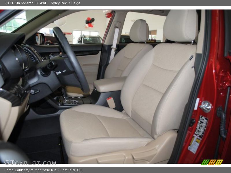 Spicy Red / Beige 2011 Kia Sorento LX AWD