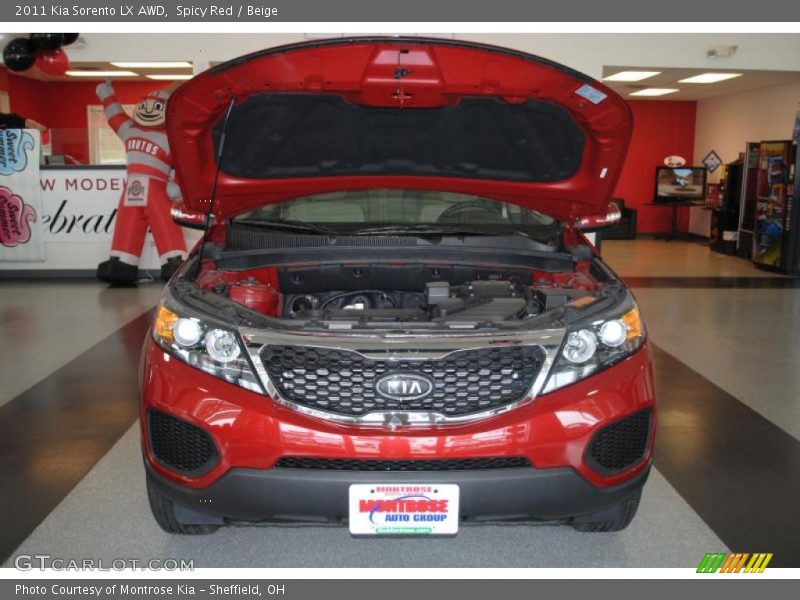 Spicy Red / Beige 2011 Kia Sorento LX AWD