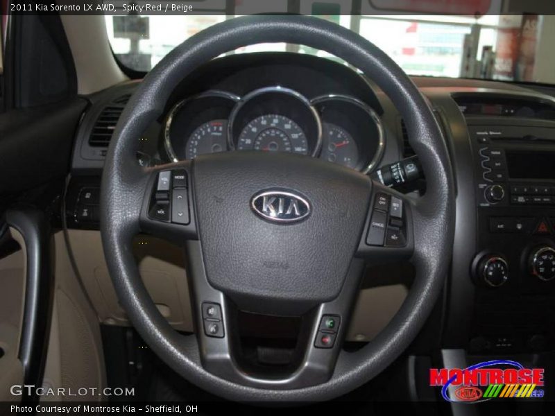 Spicy Red / Beige 2011 Kia Sorento LX AWD