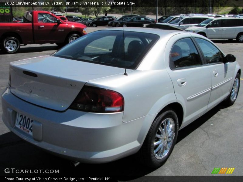 Brilliant Silver Metallic / Dark Slate Gray 2002 Chrysler Sebring LXi Sedan