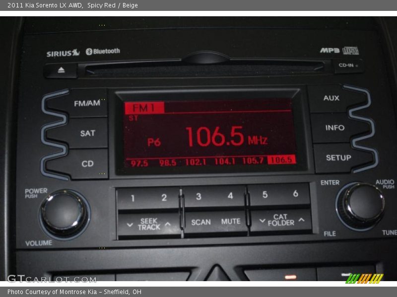 Spicy Red / Beige 2011 Kia Sorento LX AWD