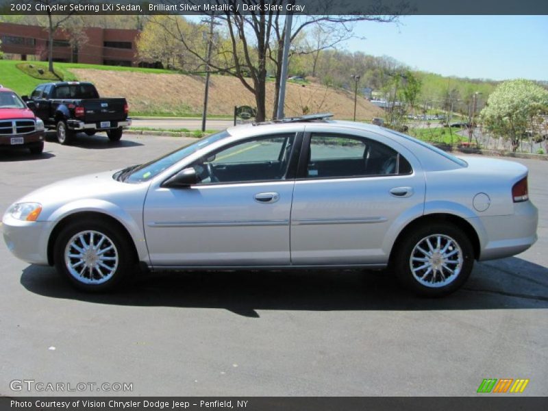 Brilliant Silver Metallic / Dark Slate Gray 2002 Chrysler Sebring LXi Sedan