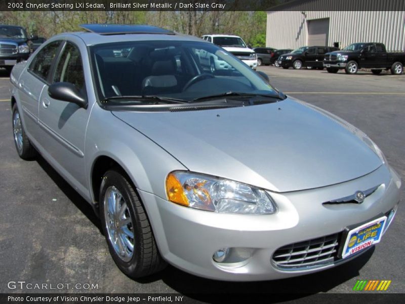Brilliant Silver Metallic / Dark Slate Gray 2002 Chrysler Sebring LXi Sedan