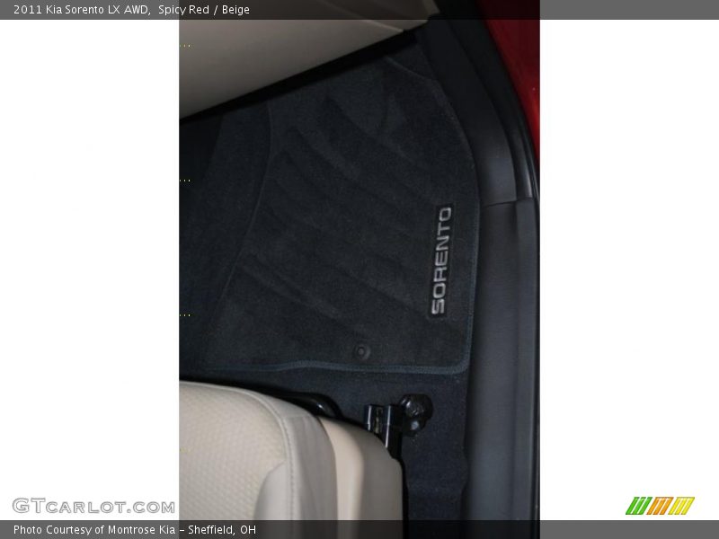 Spicy Red / Beige 2011 Kia Sorento LX AWD