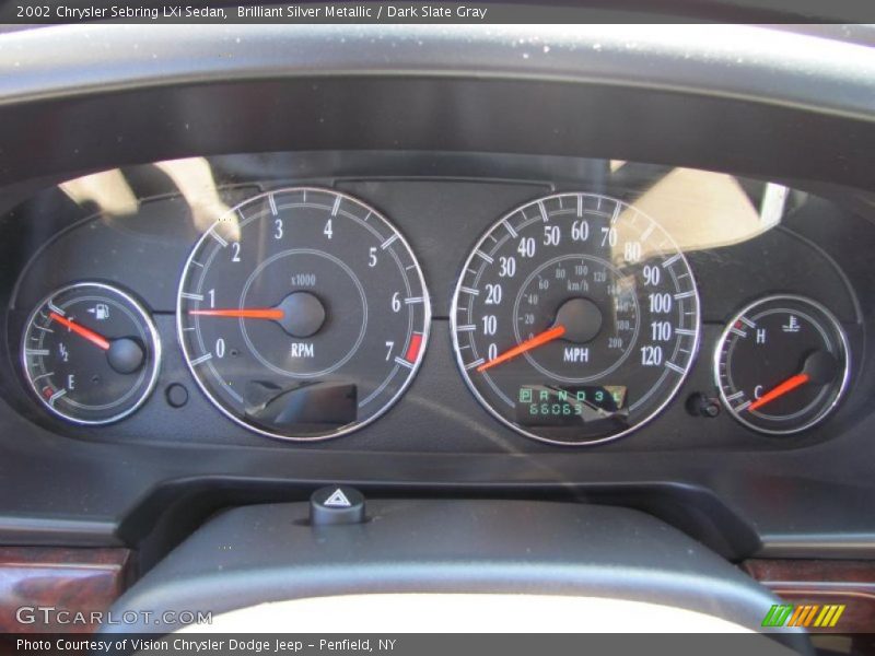 Brilliant Silver Metallic / Dark Slate Gray 2002 Chrysler Sebring LXi Sedan