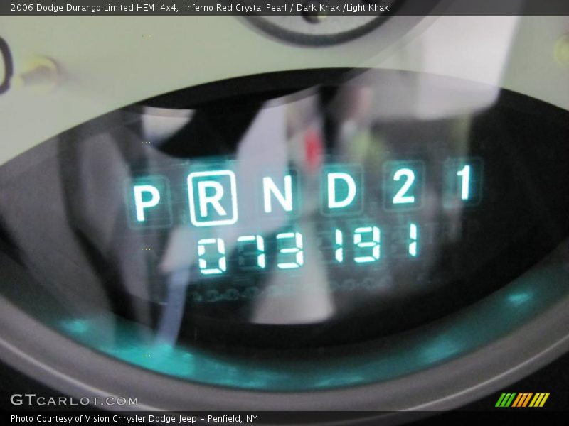 Inferno Red Crystal Pearl / Dark Khaki/Light Khaki 2006 Dodge Durango Limited HEMI 4x4