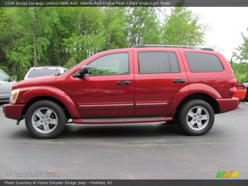 Inferno Red Crystal Pearl / Dark Khaki/Light Khaki 2006 Dodge Durango Limited HEMI 4x4