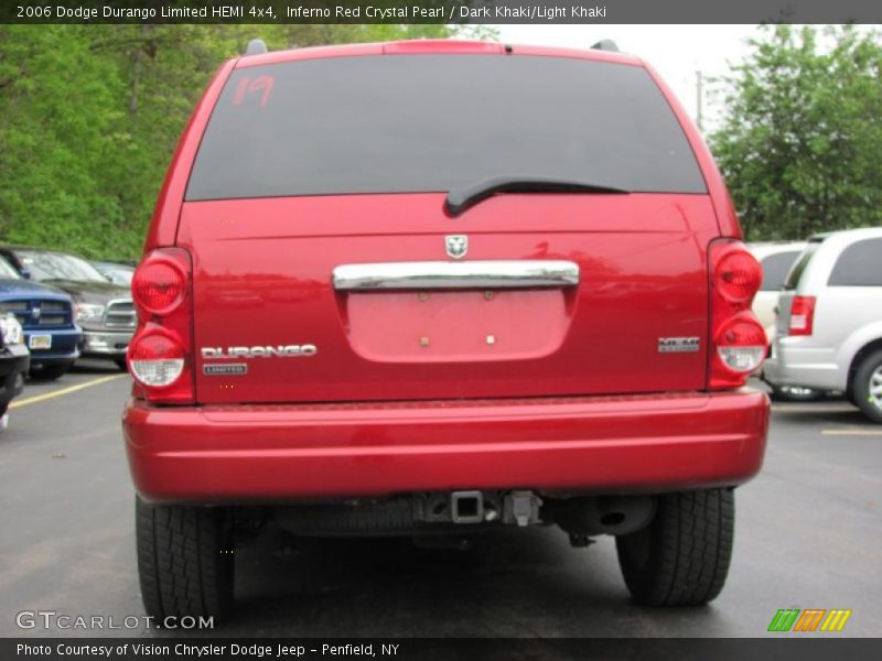 Inferno Red Crystal Pearl / Dark Khaki/Light Khaki 2006 Dodge Durango Limited HEMI 4x4