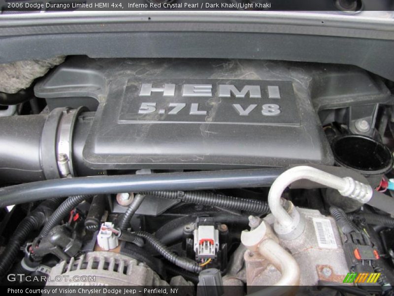 Inferno Red Crystal Pearl / Dark Khaki/Light Khaki 2006 Dodge Durango Limited HEMI 4x4