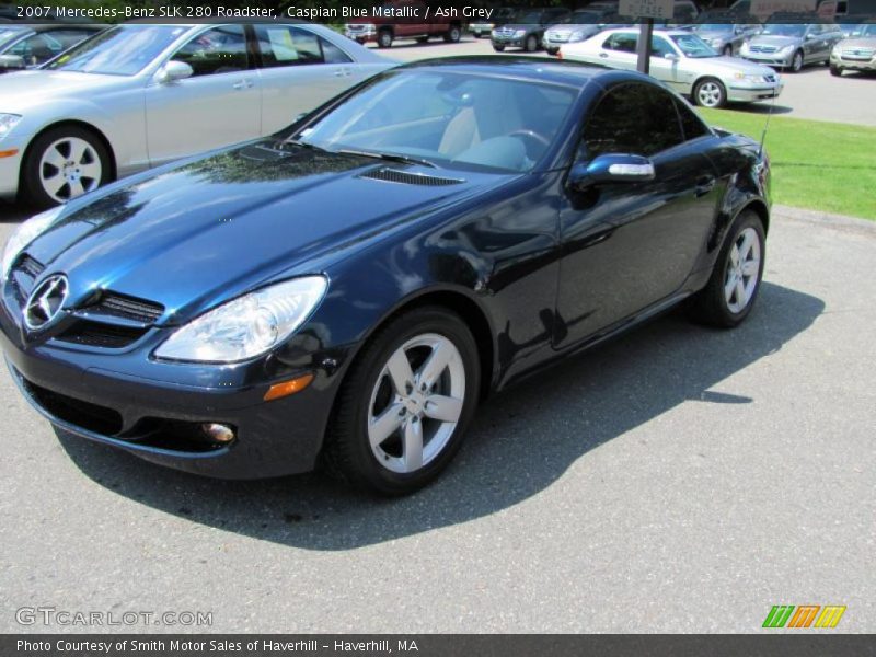 Caspian Blue Metallic / Ash Grey 2007 Mercedes-Benz SLK 280 Roadster