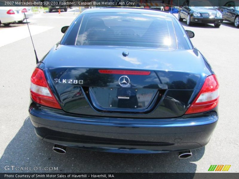 Caspian Blue Metallic / Ash Grey 2007 Mercedes-Benz SLK 280 Roadster