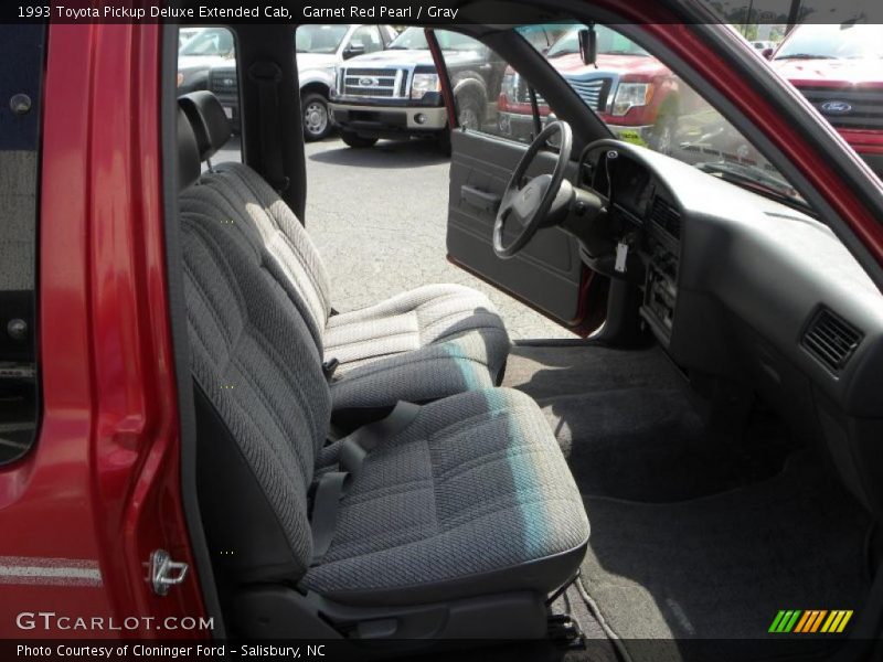 Garnet Red Pearl / Gray 1993 Toyota Pickup Deluxe Extended Cab