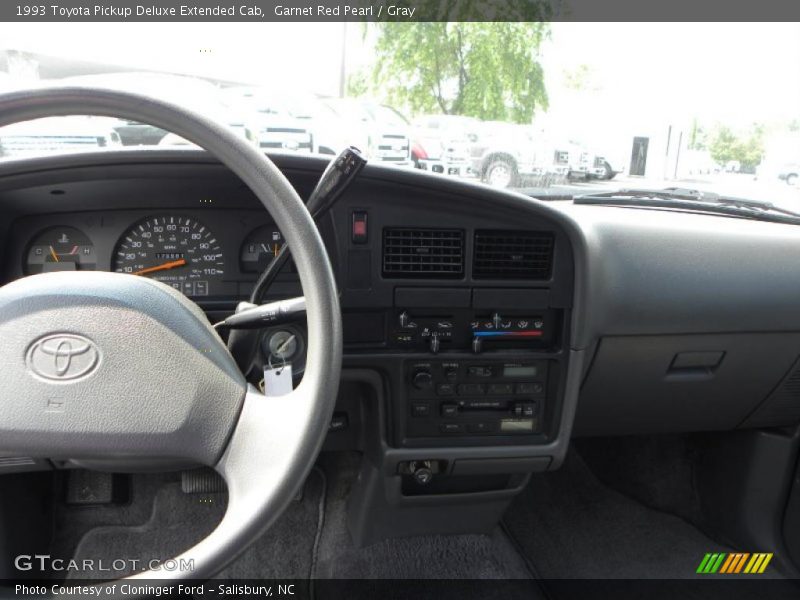 Garnet Red Pearl / Gray 1993 Toyota Pickup Deluxe Extended Cab