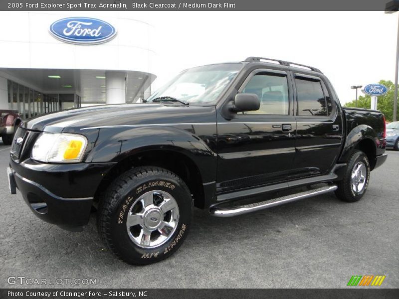 Black Clearcoat / Medium Dark Flint 2005 Ford Explorer Sport Trac Adrenalin