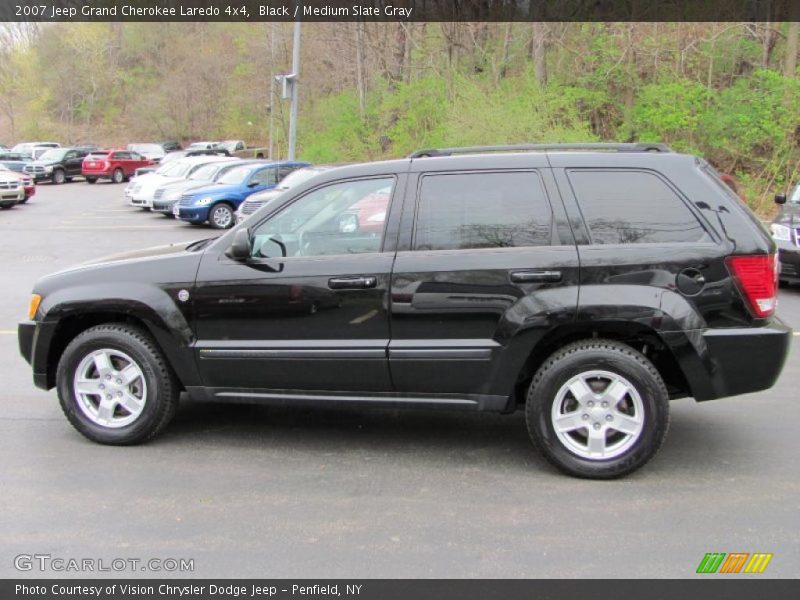 Black / Medium Slate Gray 2007 Jeep Grand Cherokee Laredo 4x4