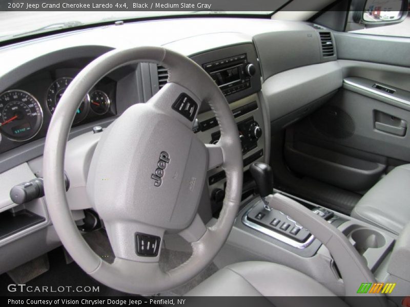 Black / Medium Slate Gray 2007 Jeep Grand Cherokee Laredo 4x4