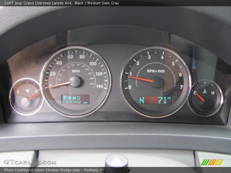 Black / Medium Slate Gray 2007 Jeep Grand Cherokee Laredo 4x4
