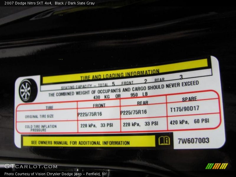 Black / Dark Slate Gray 2007 Dodge Nitro SXT 4x4