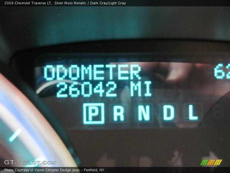 Silver Moss Metallic / Dark Gray/Light Gray 2009 Chevrolet Traverse LT