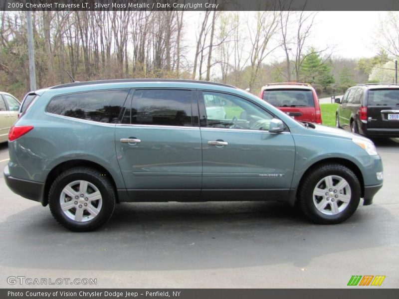 Silver Moss Metallic / Dark Gray/Light Gray 2009 Chevrolet Traverse LT