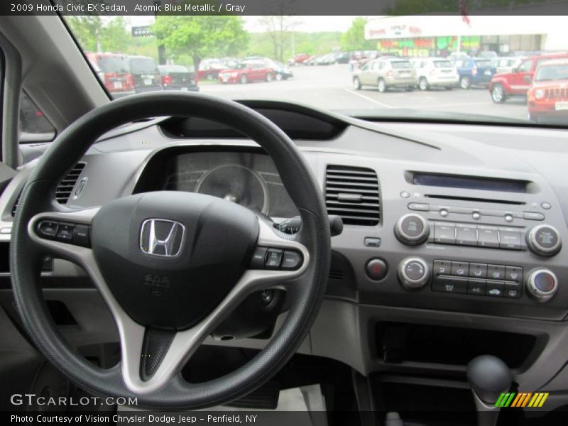 Atomic Blue Metallic / Gray 2009 Honda Civic EX Sedan