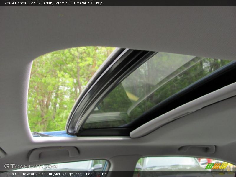 Atomic Blue Metallic / Gray 2009 Honda Civic EX Sedan