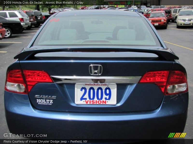 Atomic Blue Metallic / Gray 2009 Honda Civic EX Sedan