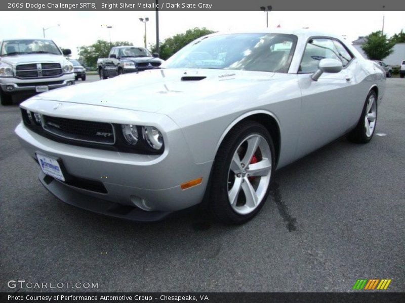 Bright Silver Metallic / Dark Slate Gray 2009 Dodge Challenger SRT8