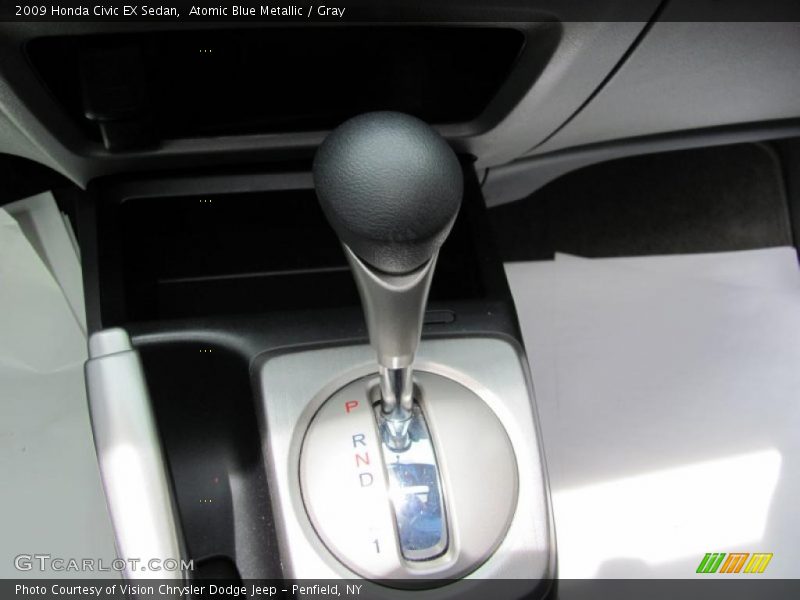 Atomic Blue Metallic / Gray 2009 Honda Civic EX Sedan
