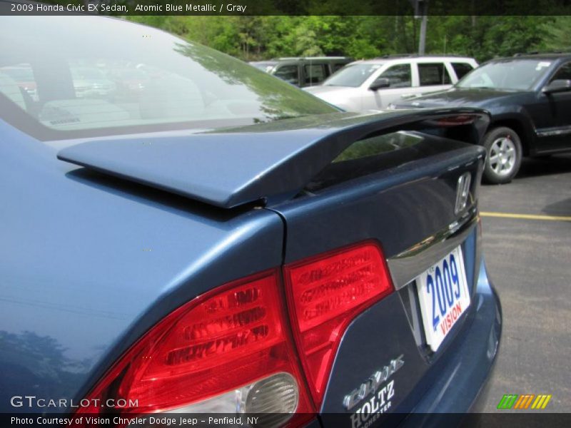 Atomic Blue Metallic / Gray 2009 Honda Civic EX Sedan