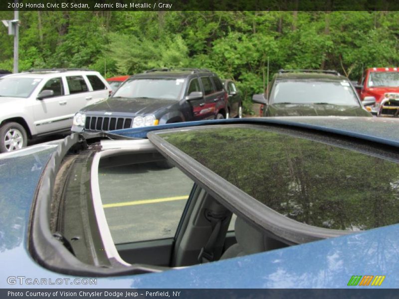 Atomic Blue Metallic / Gray 2009 Honda Civic EX Sedan