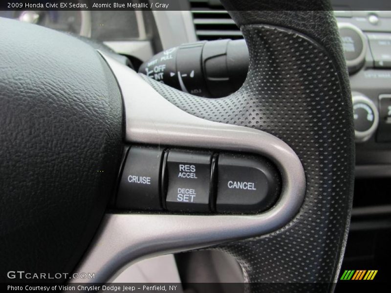 Atomic Blue Metallic / Gray 2009 Honda Civic EX Sedan