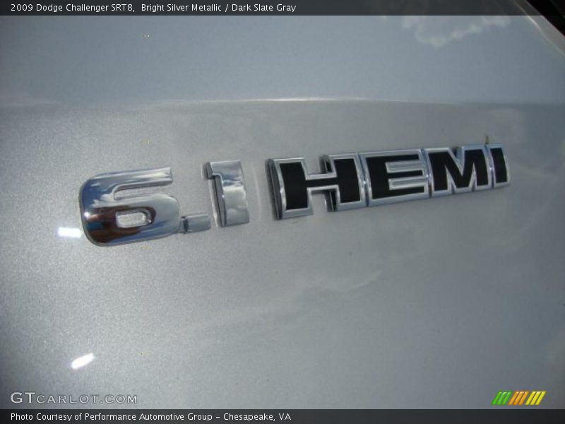Bright Silver Metallic / Dark Slate Gray 2009 Dodge Challenger SRT8