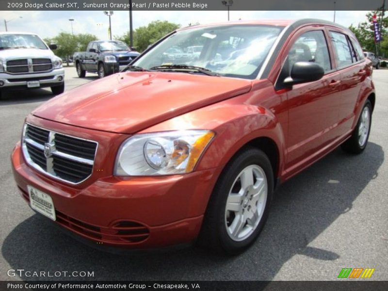 Sunburst Orange Pearl / Pastel Pebble Beige 2009 Dodge Caliber SXT
