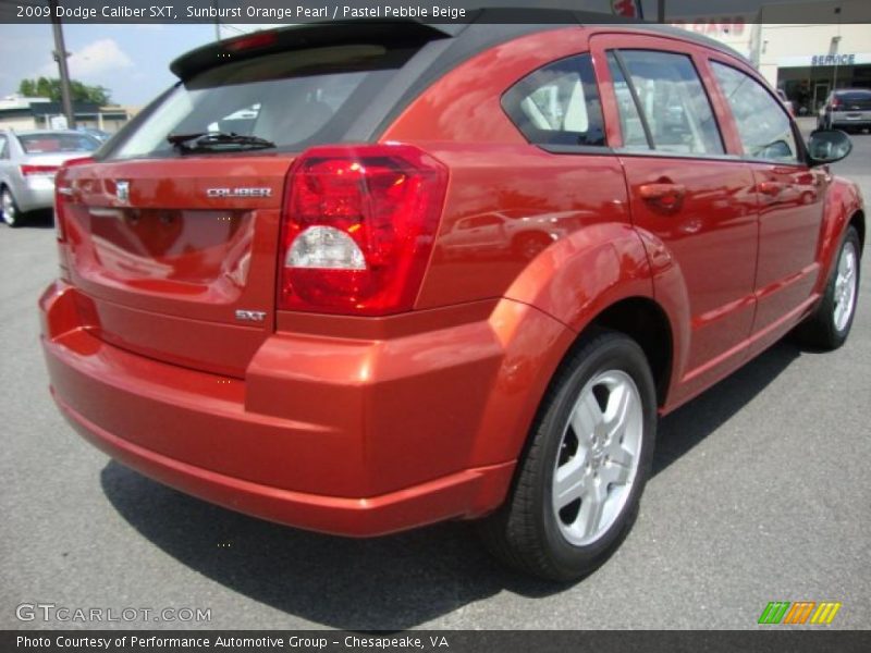Sunburst Orange Pearl / Pastel Pebble Beige 2009 Dodge Caliber SXT