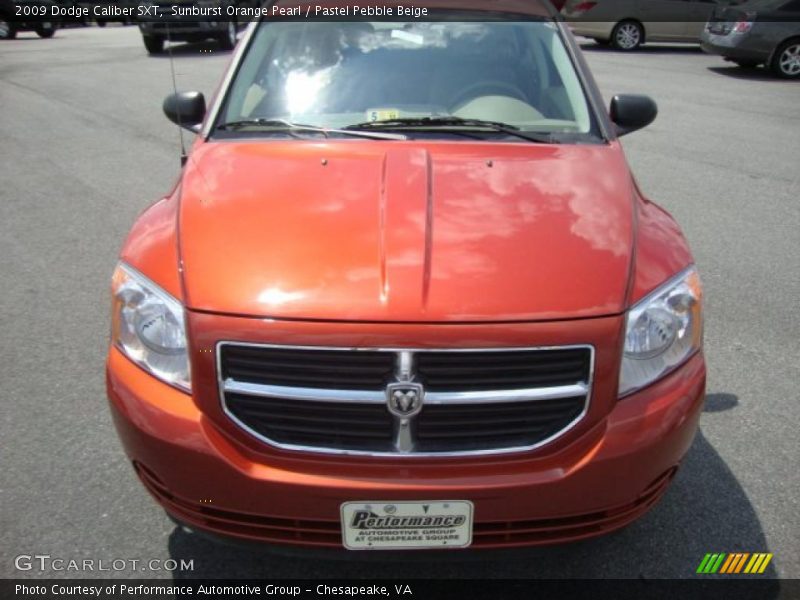 Sunburst Orange Pearl / Pastel Pebble Beige 2009 Dodge Caliber SXT