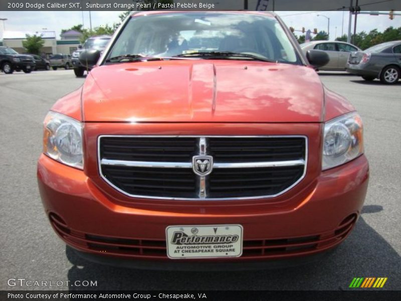 Sunburst Orange Pearl / Pastel Pebble Beige 2009 Dodge Caliber SXT