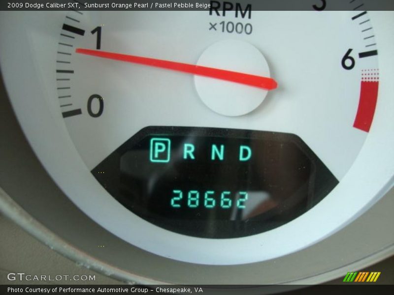 Sunburst Orange Pearl / Pastel Pebble Beige 2009 Dodge Caliber SXT