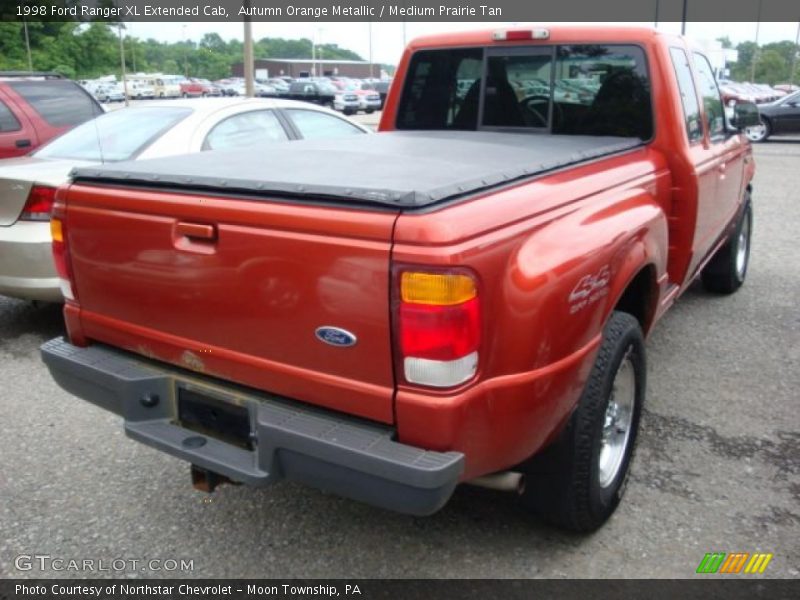 Autumn Orange Metallic / Medium Prairie Tan 1998 Ford Ranger XL Extended Cab