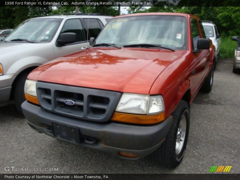 Autumn Orange Metallic / Medium Prairie Tan 1998 Ford Ranger XL Extended Cab