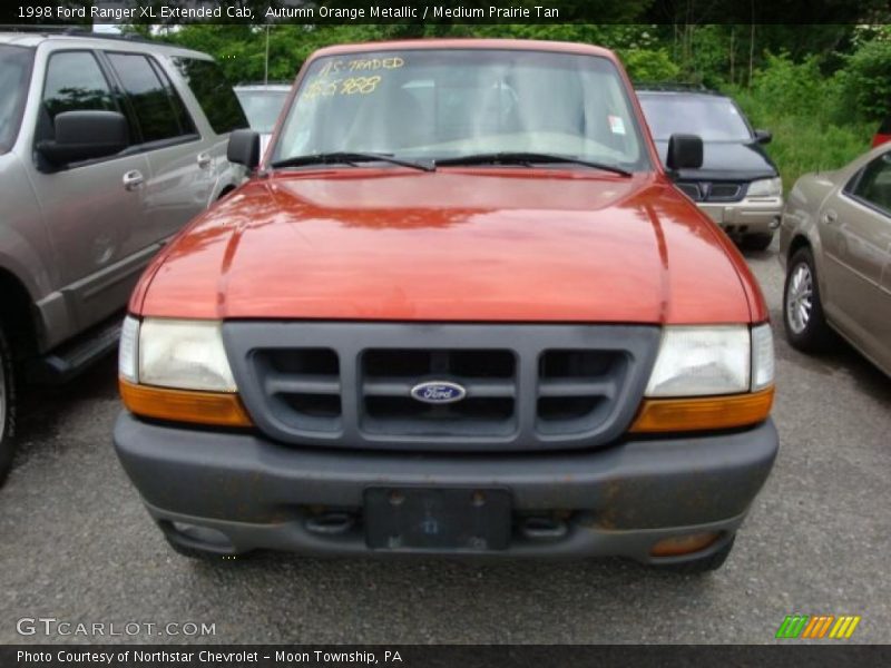 Autumn Orange Metallic / Medium Prairie Tan 1998 Ford Ranger XL Extended Cab