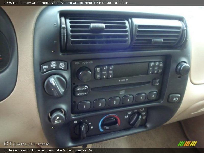 Autumn Orange Metallic / Medium Prairie Tan 1998 Ford Ranger XL Extended Cab